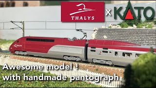 The Thalys PBKA by Kato  N scale Handmade catenary and pantograph [upl. by Crystie854]