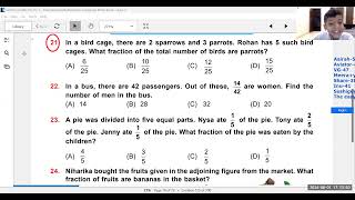 Grade 3 Maths Olympiad Class45 Fraction 1st Aug [upl. by Apoor]