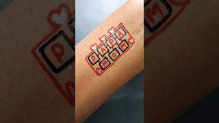 Papa tattoo design❤️ trending viral ytshorts satisfying shortvideo tattoo tatooart mom maa [upl. by Sudhir24]