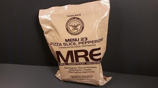 2018 MRE Pepperoni Pizza MRE Review Meal Ready to Eat Ration Taste Testing [upl. by Warchaw]