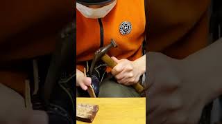 Shoe repair Replace the out soles shoemaking makingshoes [upl. by Fontana176]