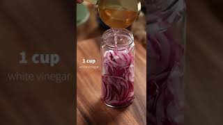 Easy Pickled Red Onion Recipe shorts [upl. by Namas959]