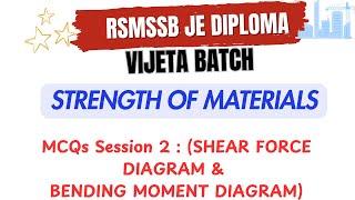 RSMSSB JE Diploma MCQs Session 2 SFD and BMD rsmssbjecivil rsmssbjen [upl. by Gayla]