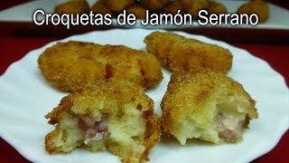 Croquetas de Jamón  RECETA CASERA  Ricas y Fáciles de Hacer [upl. by Aissatan]