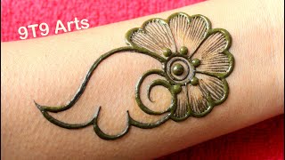 New Easy Mehndi Design for Beginners  Shaded Arabic Mehndi Design  Mehandi ka design [upl. by Aneliram]