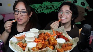 WINGSTOP MUKBANG  NEW MAPLE SRIRACHA WINGS [upl. by Ariem]