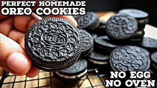 Homemade Oreo Cookies Recipe  How to Make OREO Cookies Biscuit at Home Without Oven [upl. by Alyl]