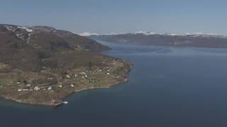 Sørreisa Finnsnes Gisundbrua Senja  Flying Over Norway [upl. by Nnaxor]