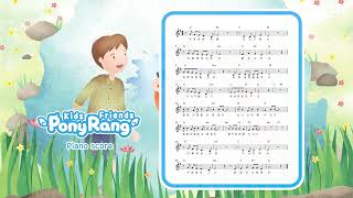 시냇가에서 동요 피아노 악보  튼튼 건강 동요  Nursery rhyme piano sheet music  PonyRang TV Kids Play [upl. by Odrautse747]