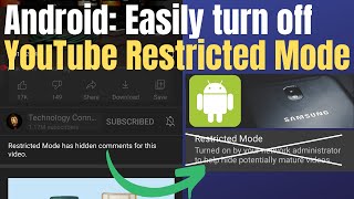 How to turn off YouTube Restricted Mode on Android on Public Wifi Easy amp free fix [upl. by Fredric]