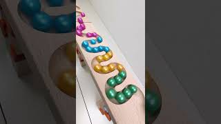 marble Run Race ASMR 68 Wooden Wave Course Colorful Marbles marblerun marblerunrace asmr [upl. by Cleodel385]