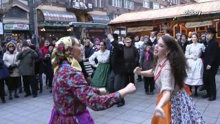 Street folk dance Budapest Hungary [upl. by Miguel]