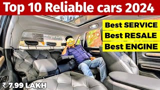 Top 10 Reliable Cars In India 2024  Cars with High Resale value and Best Service [upl. by Eceirehs]