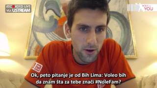 No 10 LIVE video reply by Novak Djokovic NoleForYou [upl. by Suiradal]