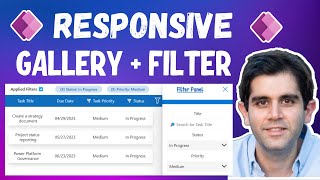 Power Apps Tutorial  Responsive Screen with Gallery amp Filters  Beginner to Advanced [upl. by Hebbe]