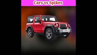 Cars vs Spikes BeamNGDrive factsshortsindia youtubeshortsMRINDIANHACKERCrazyXYZ MrBeast 34 [upl. by Rosana]