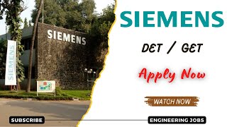 Siemens India Hiring Fresher DETGET Engineer 2024  OFF Campus Drive For 2024  2023 Batch Hiring [upl. by Mikihisa]