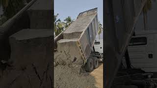 Ashok Leyland bs6 heavy load  feel the power and sound  ashokleyland msand [upl. by Anielram813]