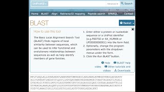 UNIPROT BLAST Align [upl. by Philbrook]