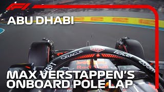 Max Verstappens Pole Lap  2023 Abu Dhabi Grand Prix  Pirelli [upl. by Ellenig728]