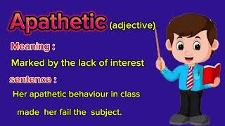 Apathetic  Meaning and sentence  learn English [upl. by Akissej542]