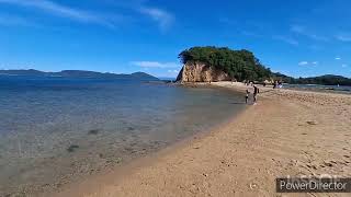 小豆島「エンジェルロード」ワンちゃんと行ってきました😀🏖️🐶 小豆島 エンジェルロード 24の瞳 映画村 オリーブ 風車 淡路島 大浜 海水浴 ビーチ 夏休み 犬 ワンちゃん [upl. by Orfinger]