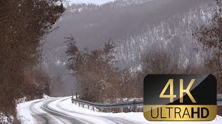 2 Hour Winter Relaxation Video with Natural Sounds of snow 4K [upl. by Etnud]