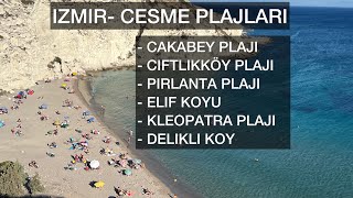 Izmir Çesme PLAJLARI Kleopatra plaji Pirlanta plaji Deliklikoy plaji [upl. by Notgnirrac]