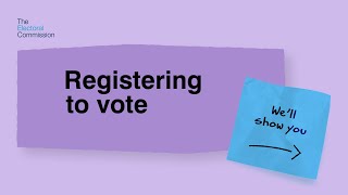 Quick guide to voting  Registering to vote in England [upl. by Mayhew]