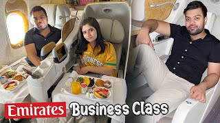 Emirates Business Class Review ❤️  Our Most Luxurious Flight 😍  Landed In Bali Indonesia 🇮🇩 [upl. by Andeee]