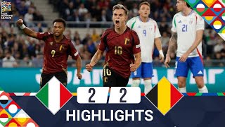 Italia  Belgio  22  Gli Highlights  UEFA Nations League 202425  italia belgio [upl. by Artur]