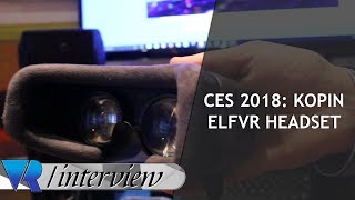 Kopin Showcase Elf VR at CES 2018 Smaller Compact and 4K VR headset [upl. by Otsedom628]