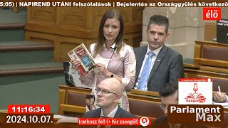 ⭕ VITA 🔴 Parlamenti Közvetítés ÉLŐ 20241007  ParlamentMax Támogató LUXOMUX [upl. by Miru640]