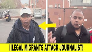 WATCH AS British Political Party Leader ATTACKED By Illegal Migrants Outside Hotel [upl. by Cecile]