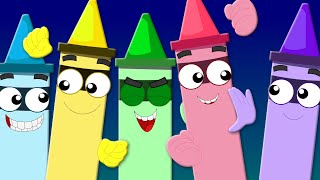 Crayons Colors Song  Learn Colors  Nursery Rhymes  Kids Songs  Baby Videos [upl. by Neneek690]