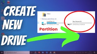 How to Create Partition in Windows 10 amp Windows 11  Create New Drive 2021 [upl. by Rehpotsirhcnhoj809]