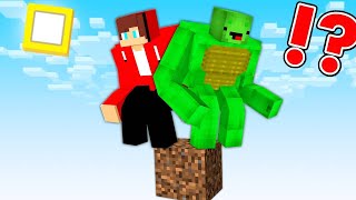 MUTANTS Mikey And JJ Survive On ONE BLOCK In Minecraft  Maizen [upl. by Cleo]