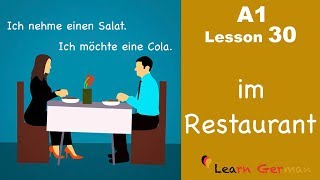 Learn German  Ordering in a Restaurant  das Restaurant  German for beginners  A1  Lesson 30 [upl. by Lali]