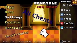 Bonetale All Cheat Codes for Pc and Mobile 2022 [upl. by Dominga386]