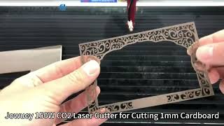 1390 150W CO2 Laser Cutter for Cutting 1mm Cardboard [upl. by Initirb]