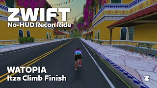 Zwift noHUD recon Itza Climb Finish [upl. by Elleynad]