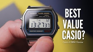 Casio A158W Review  Best Cheap Digital Watch For Men [upl. by Akilak906]