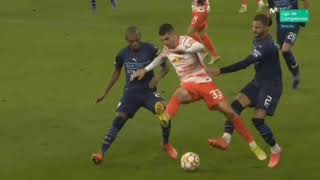 Kyle Walker straight red card after ridiculous challenge in RB Leipzig 21 Man Cityuefa [upl. by Roze14]