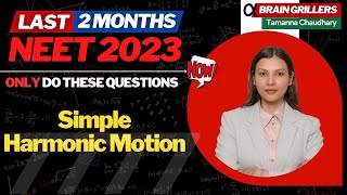 NEET 2023  Most Important Questions on SHM  Physics by TamannaChaudhary [upl. by Danelle73]