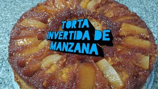 Como se hace una TORTA INVERTIDA DE MANZANA FACIL Y CASERA [upl. by Gilbertine719]