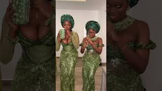 Bride and Aso ebi ladies inspo 📹Tochi Gele asoebistyles asoebifabrics [upl. by Bevin]