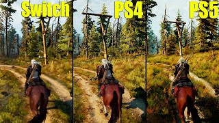 Nintendo Switch vs PS4 vs PS5  The Witcher 3 Next Gen Update [upl. by Llertac]