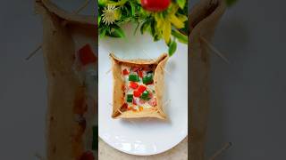 Viral roti pizza 🍕🤩  cheesy pizza  shorts video [upl. by Aernda]