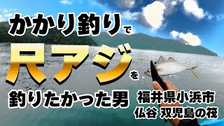 かかり釣りで尺アジを釣りたかった男【福井県小浜市 仏谷の筏】 [upl. by Ninnahc193]