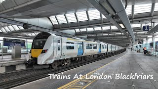 Thameslink Class 700s at London Blackfriars  1st June 2024 [upl. by Ayalat]